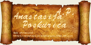 Anastasija Poskurica vizit kartica